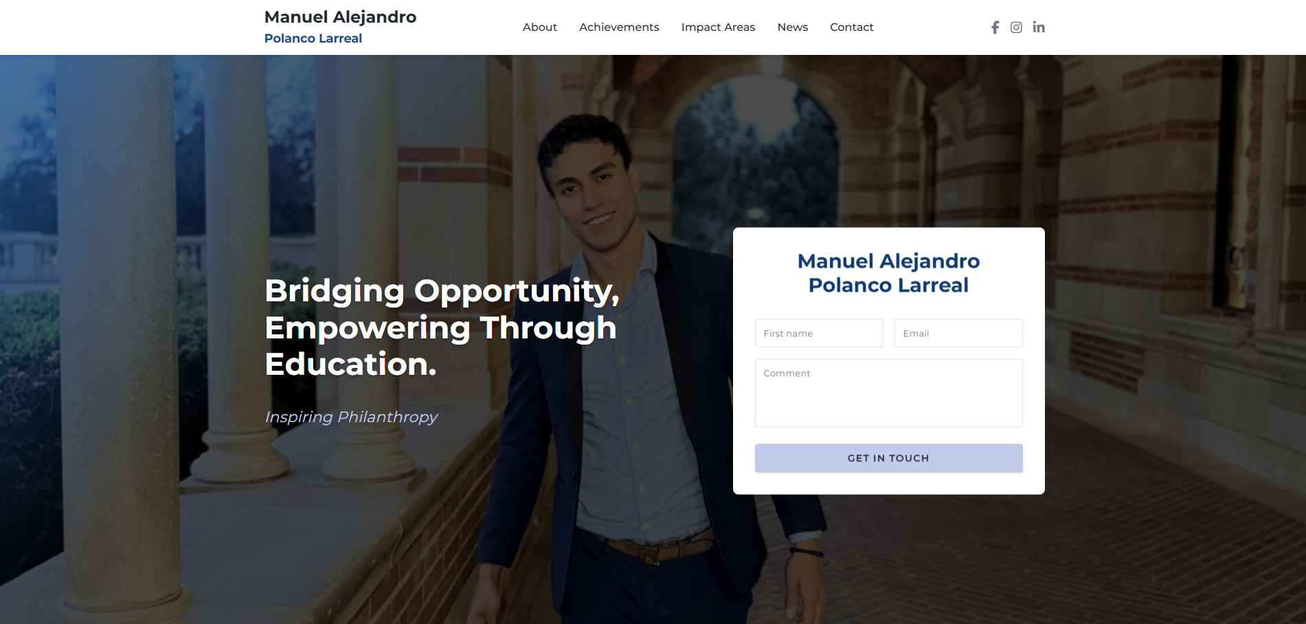 Manuel Polanco Website Screenshot