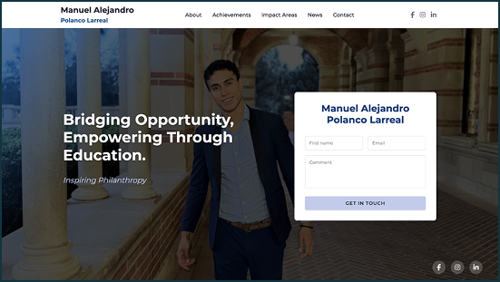Manuel Polanco Website Screenshot